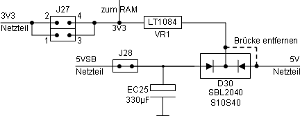 Auszug Schaltplan RAM-Standby-Versorgung