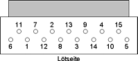 Zweireihige Pinbelegeung (Ltseite)