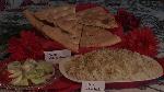 afghanische Fladenbrot und Reis 