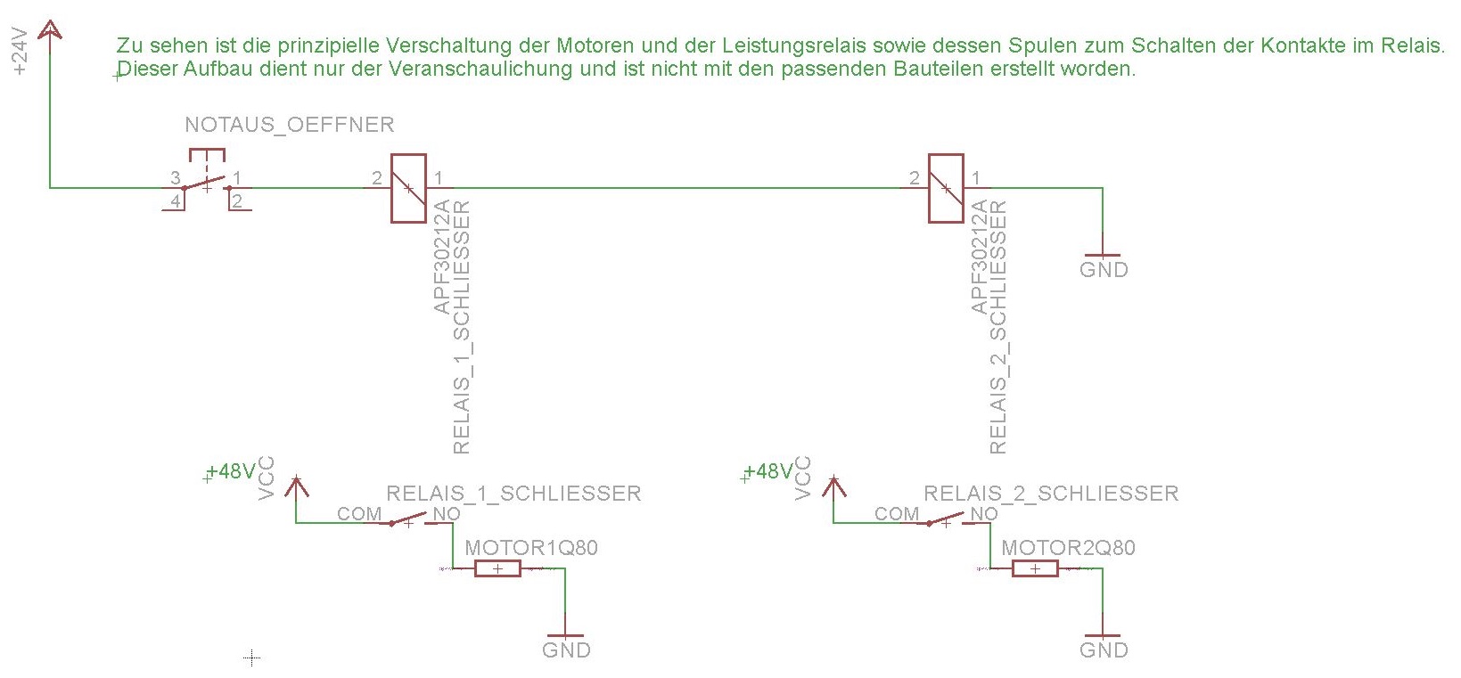 Relais Schließer Schaltplan